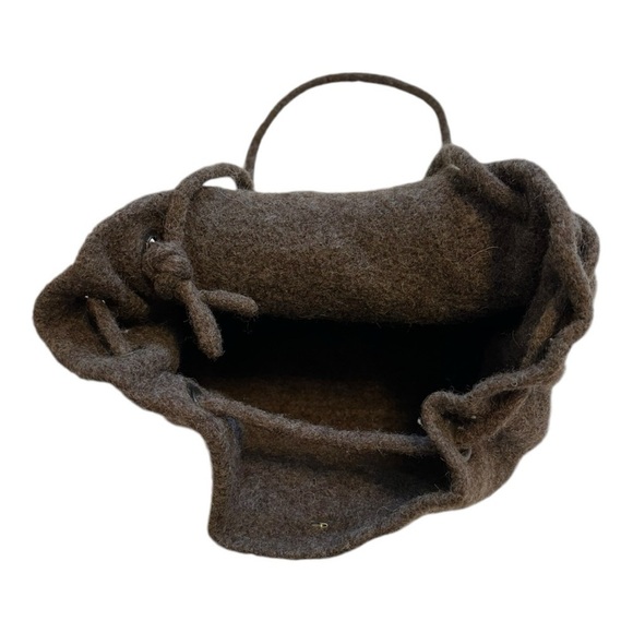 Natural Wool Handmade Seamless Felted Purse / Tote Bag - Picture 6 of 13